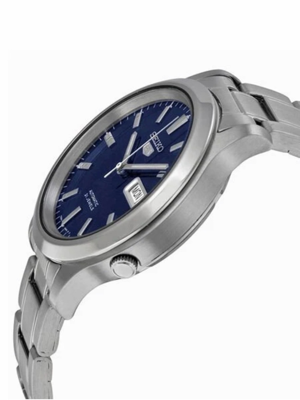 Seiko 5 Automatic Blue Dial Watch with Stainless Steel Bracelet #SNK793 - Picture 3 of 8